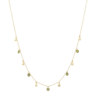 Glitter stone and disc necklaceNecklace