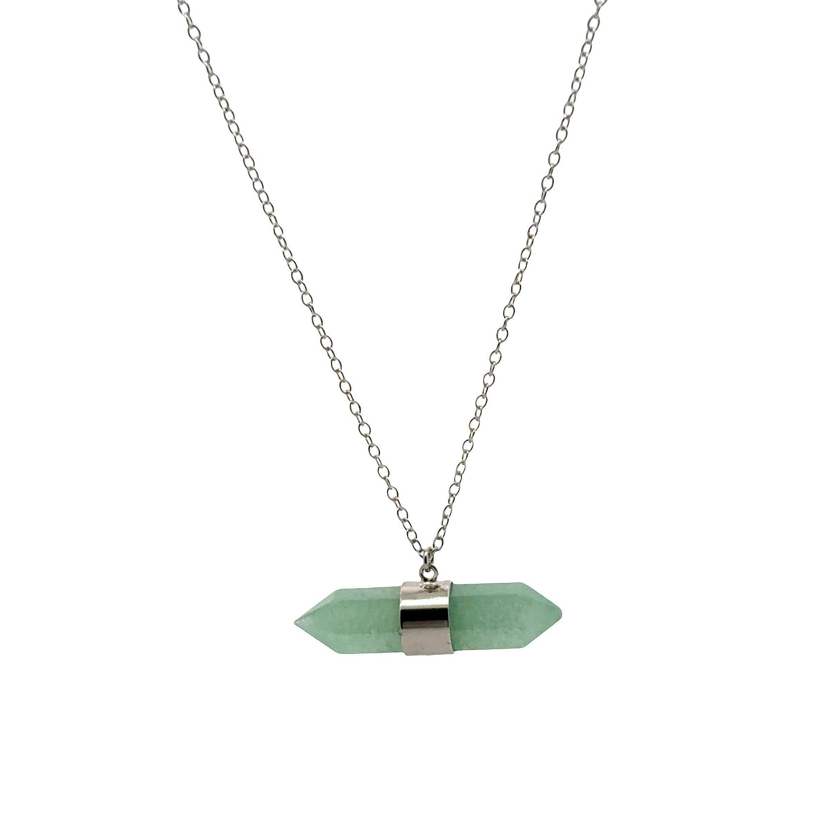 Gold Crystal Bar Necklace – Minimalist PendantNecklace