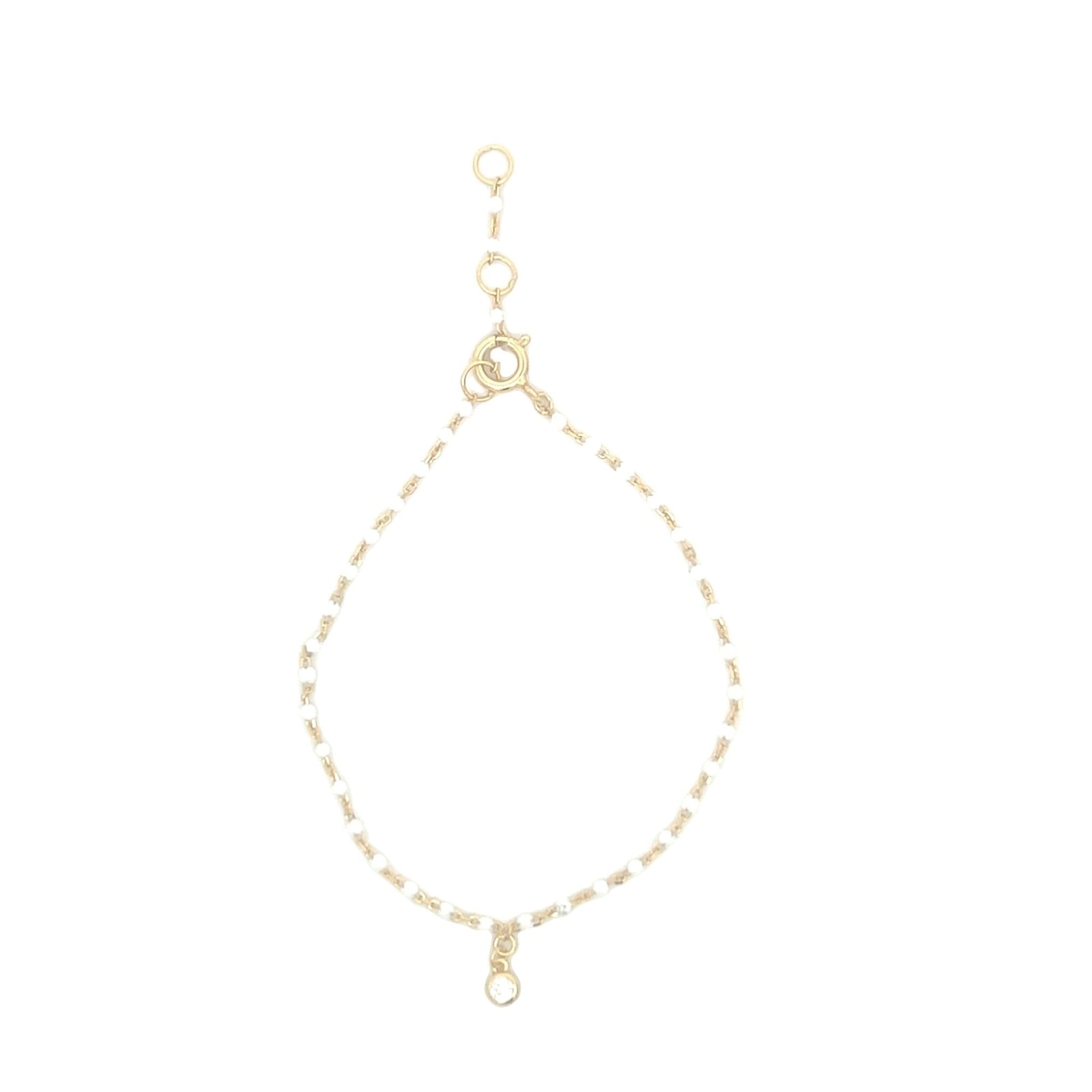Gold Enamel CZ Drop BraceletBracelets