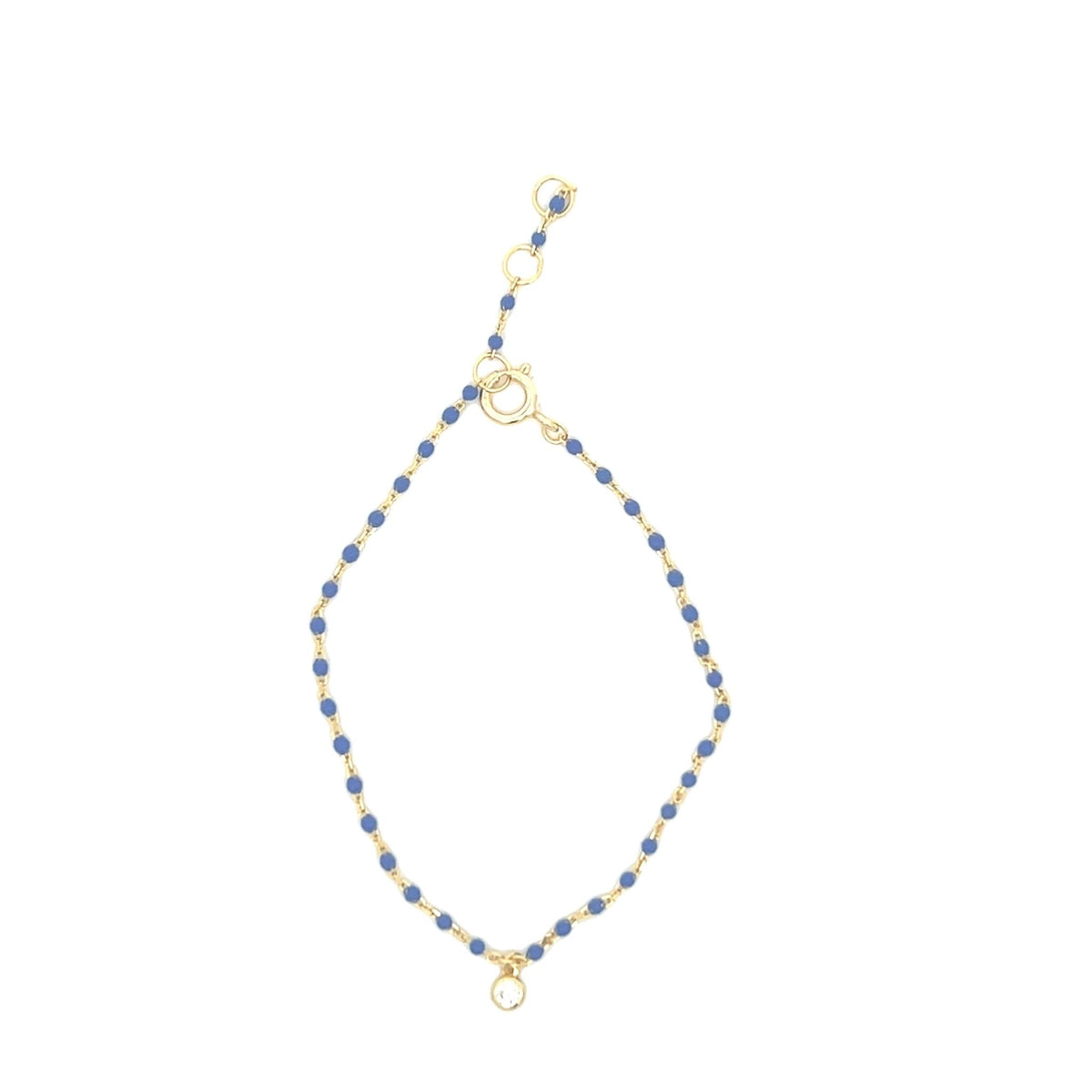 Gold Enamel CZ Drop BraceletBracelets