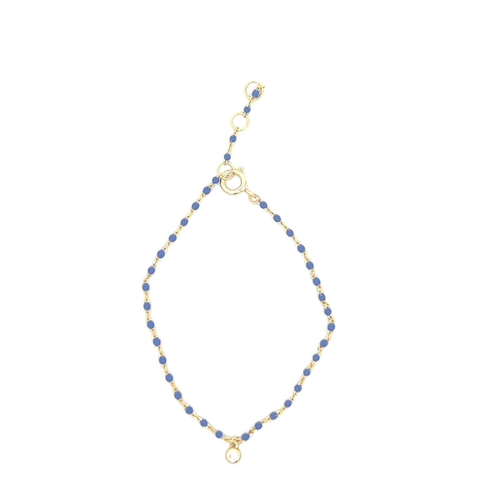 Gold Enamel CZ Drop BraceletBracelets