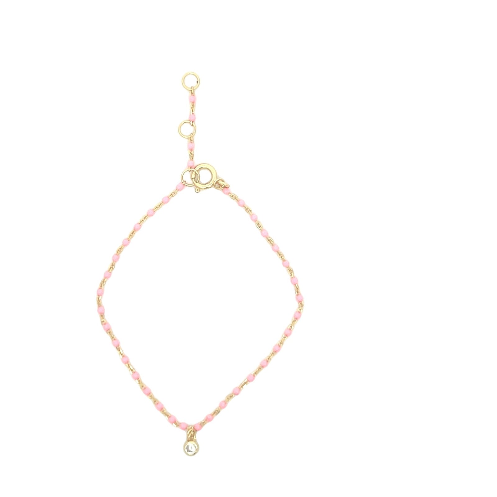 Gold Enamel CZ Drop BraceletBracelets