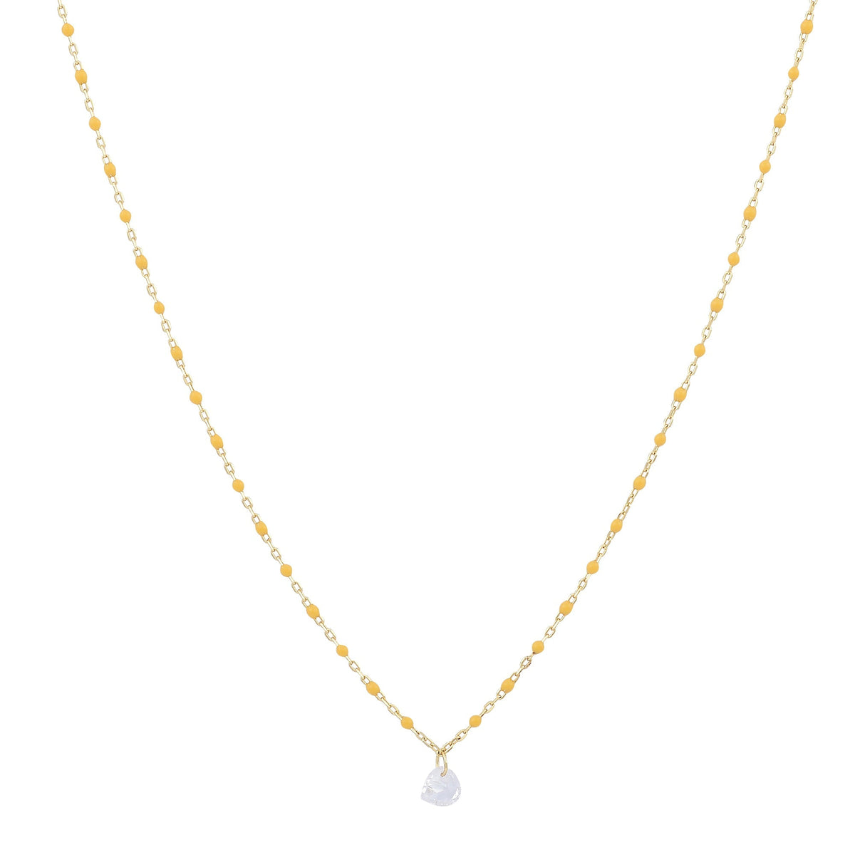 Gold Enamel Heart NecklaceNecklace