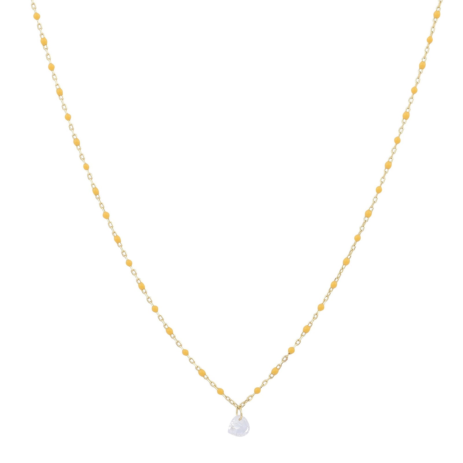 Gold Enamel Heart NecklaceNecklace