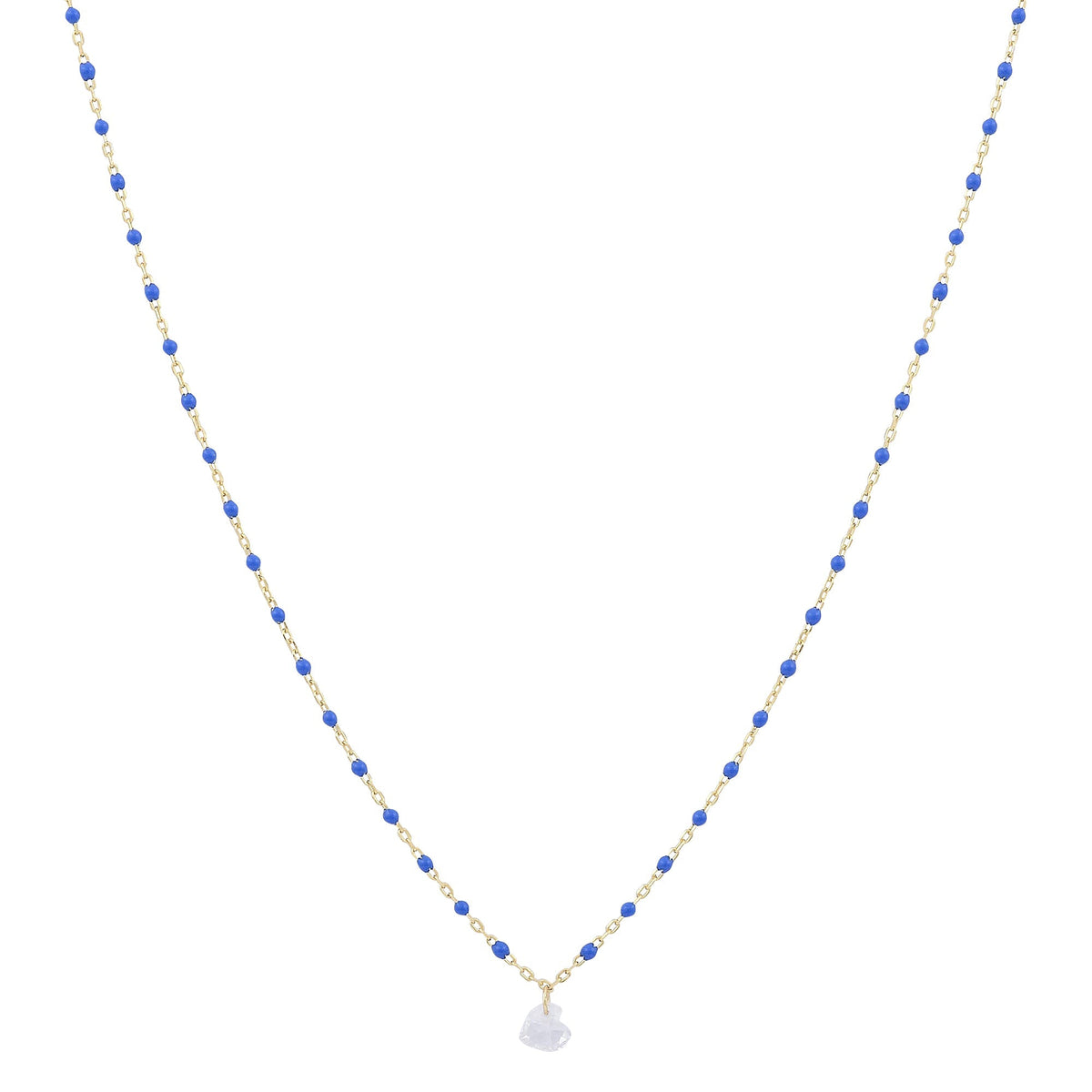 Gold Enamel Heart NecklaceNecklace