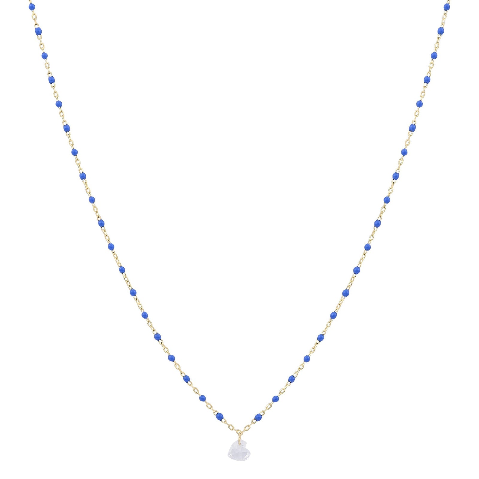 Gold Enamel Heart NecklaceNecklace
