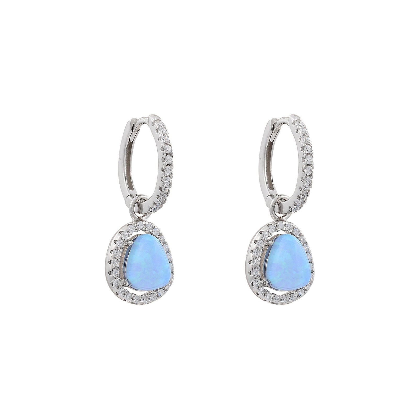 Gold Opalite Drop Huggie EarringsEarrings