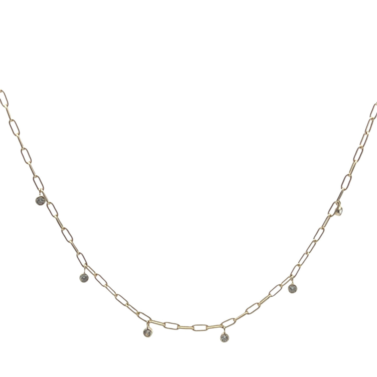 Gold Paperclip Station NecklaceNecklace
