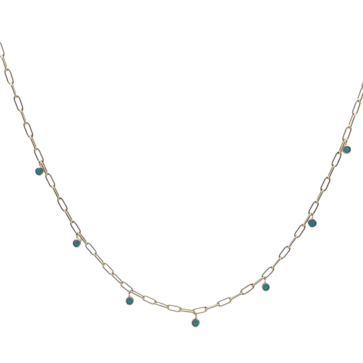 Gold Paperclip Station NecklaceNecklace