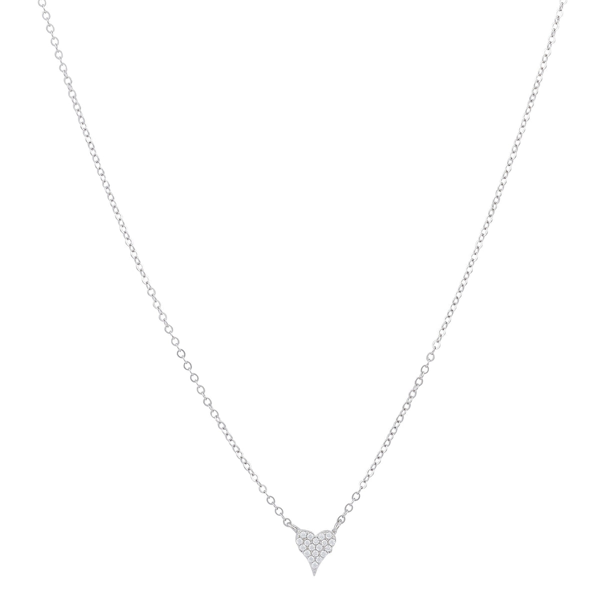 Gold Pavé Heart NecklaceNecklace