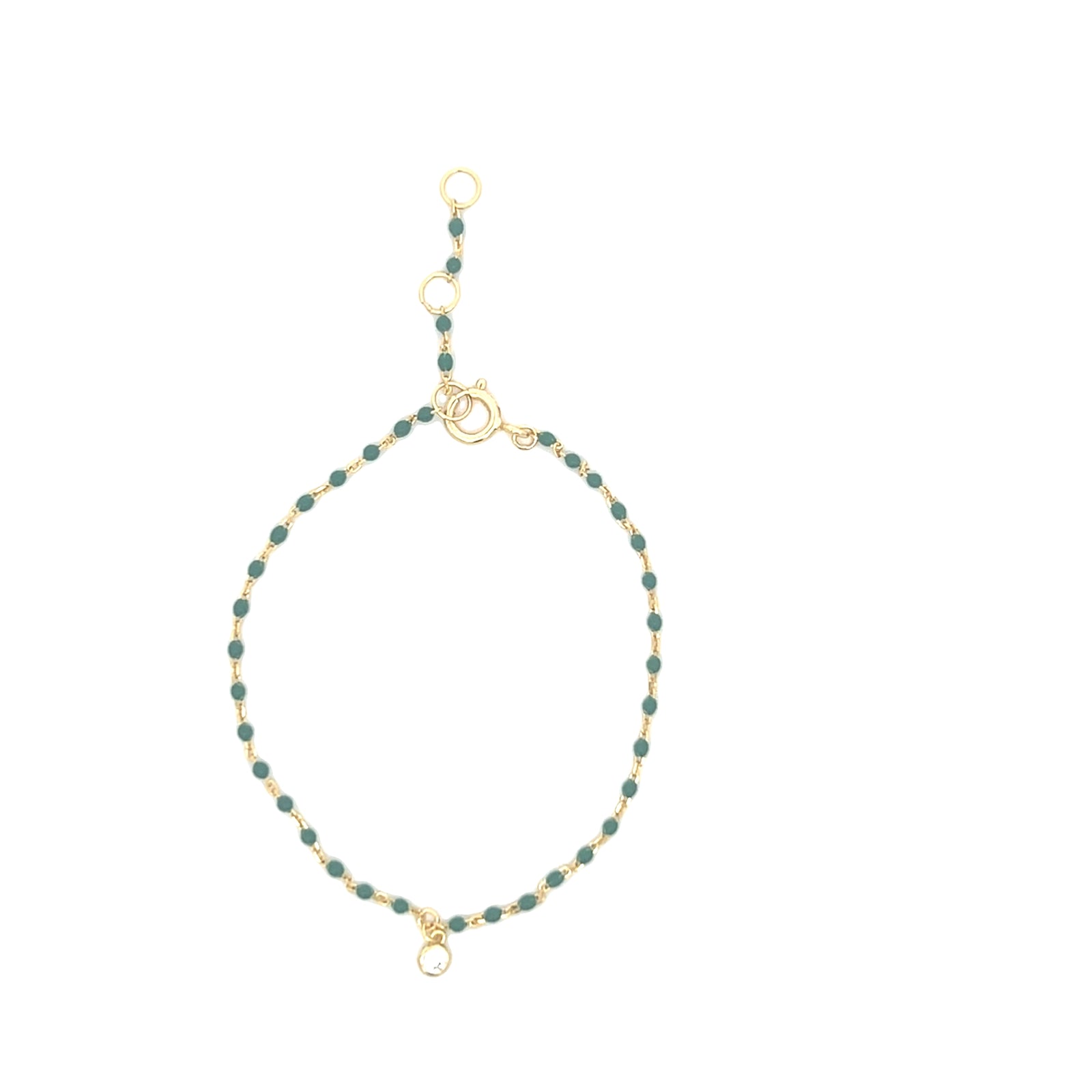 Glitter enamel single drop bracelet