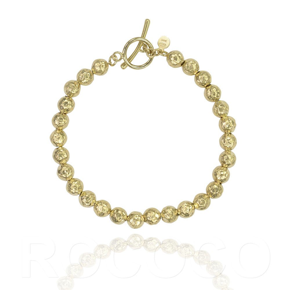 Hammered Fob Ball Italian BraceletBracelet