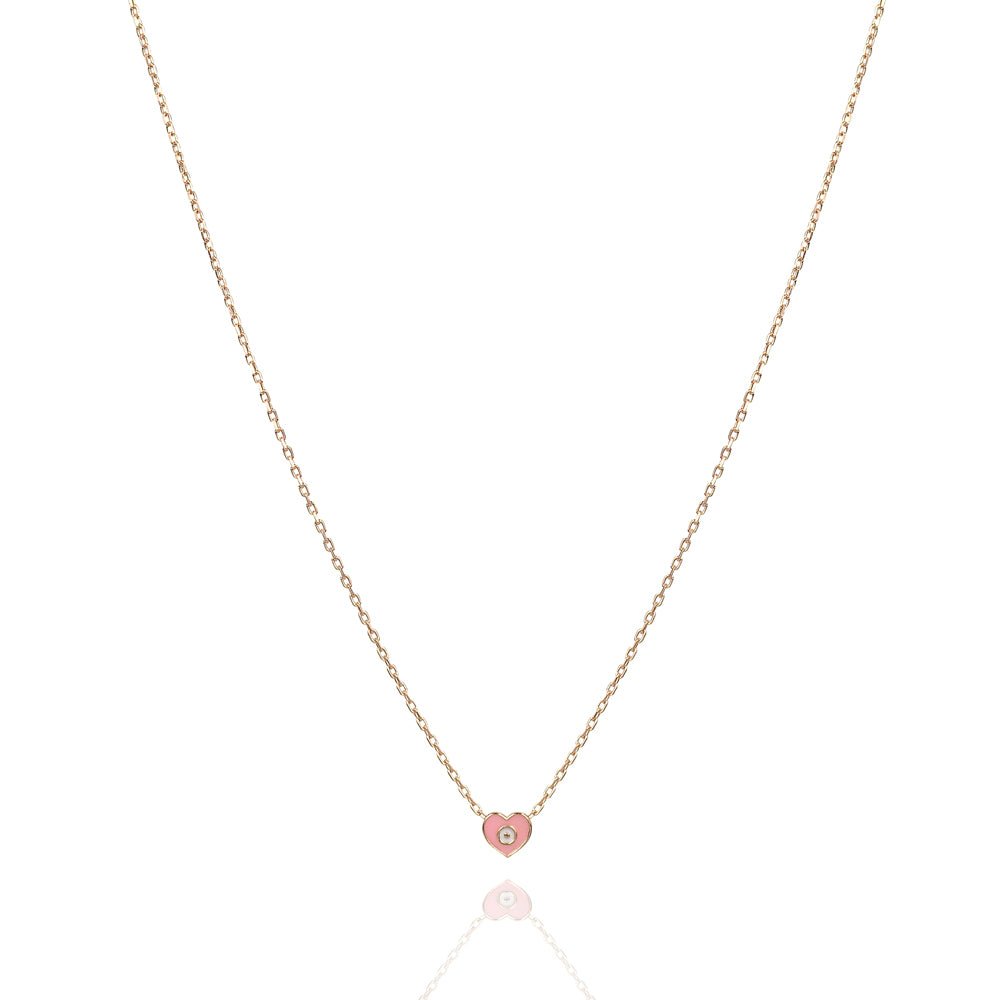 Heart and Enamel Eye NecklaceNecklace