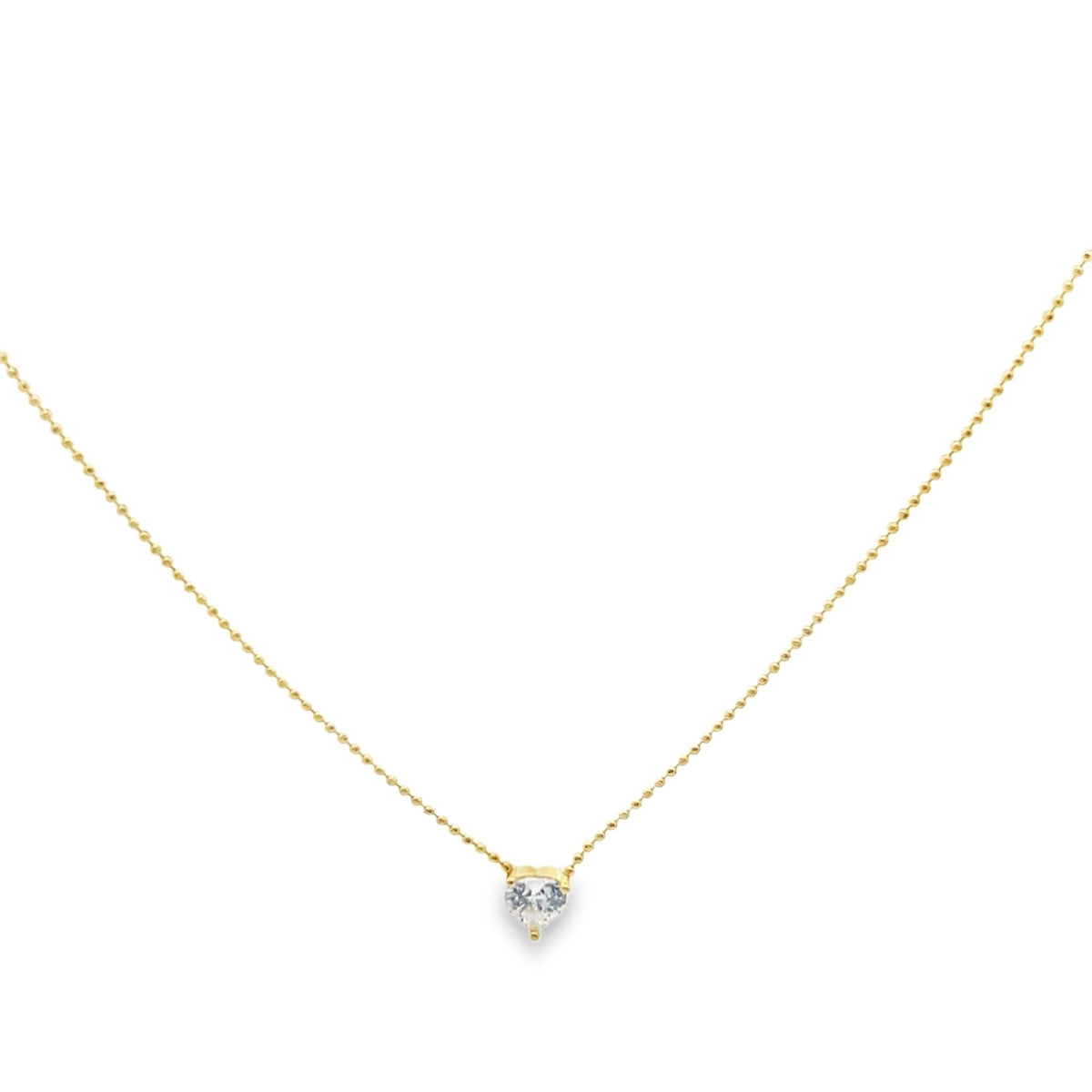 Heart Beaded Necklace – Dainty Coquette Crystal PendantNecklace