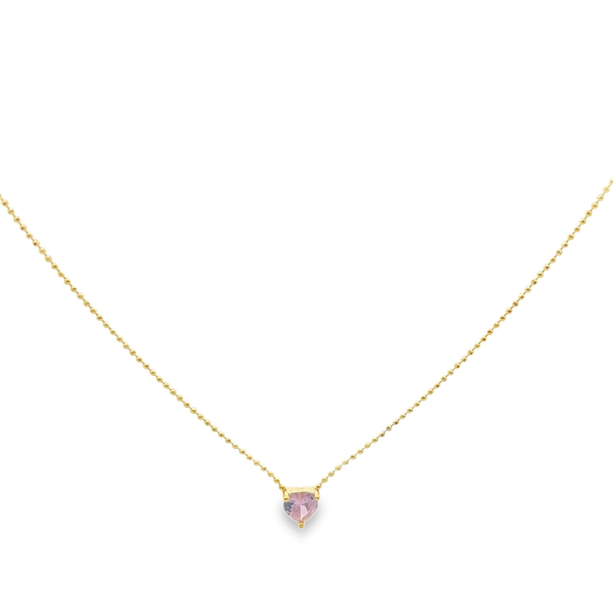 Heart Beaded Necklace – Dainty Coquette Crystal PendantNecklace