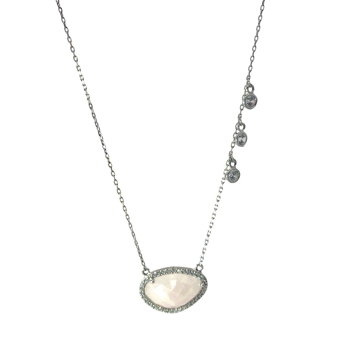 Heart Chakra semi precious love stone necklace 925 Sterling silverNecklace