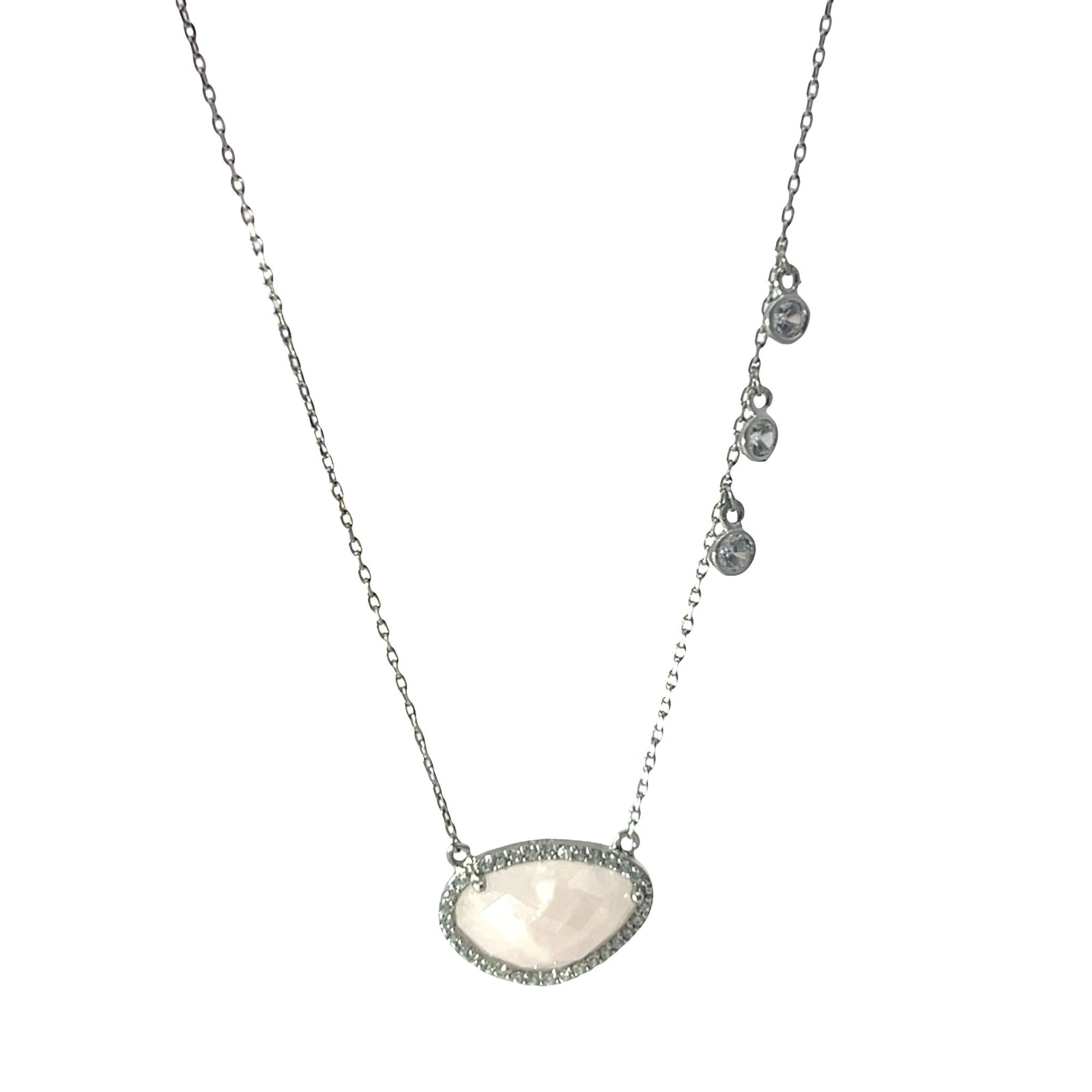 Heart Chakra semi precious love stone necklace 925 Sterling silverNecklace