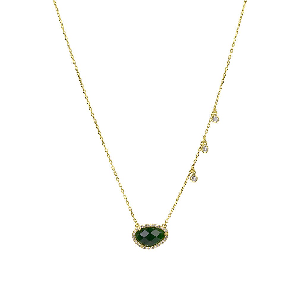 Heart Chakra semi precious love stone necklace 925 Sterling silverNecklace