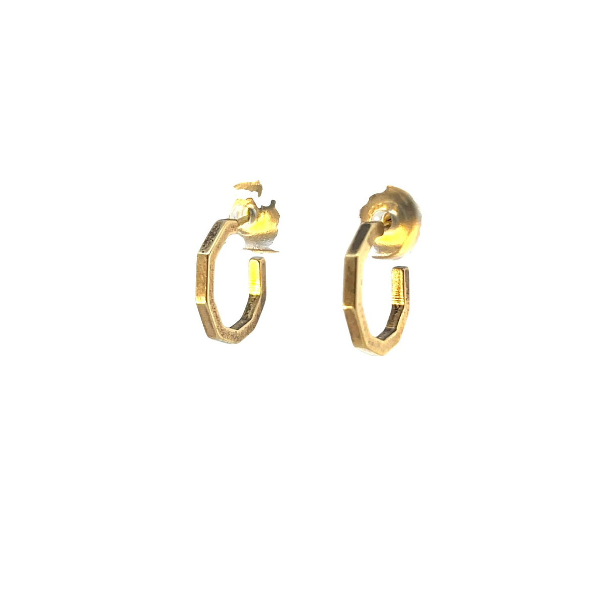 Hexagonal cut hoop earringsEarrings