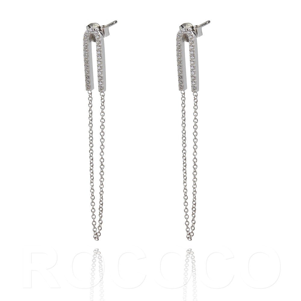 Horse shoe lucky sacred protection chain drop earringsEarrings