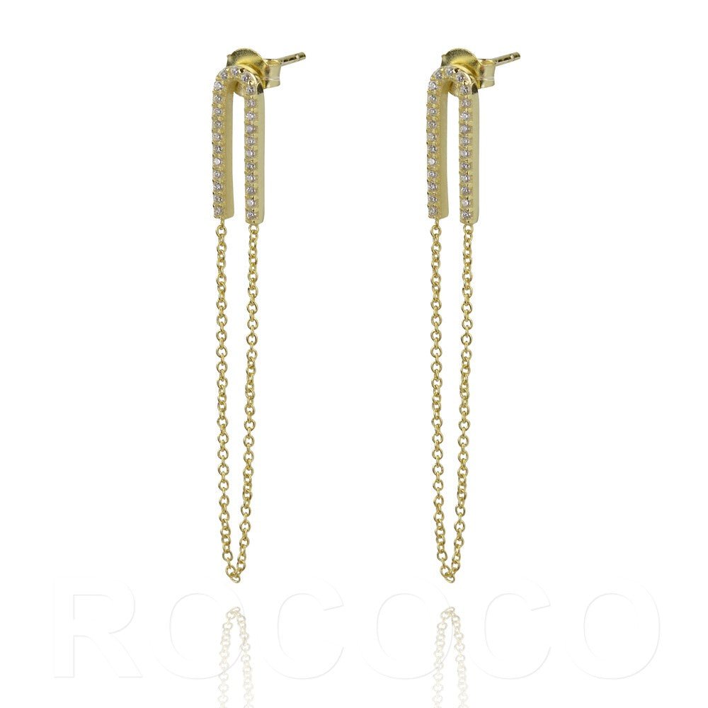 Horse shoe lucky sacred protection chain drop earringsEarrings