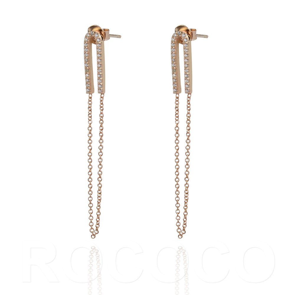 Horse shoe lucky sacred protection chain drop earringsEarrings