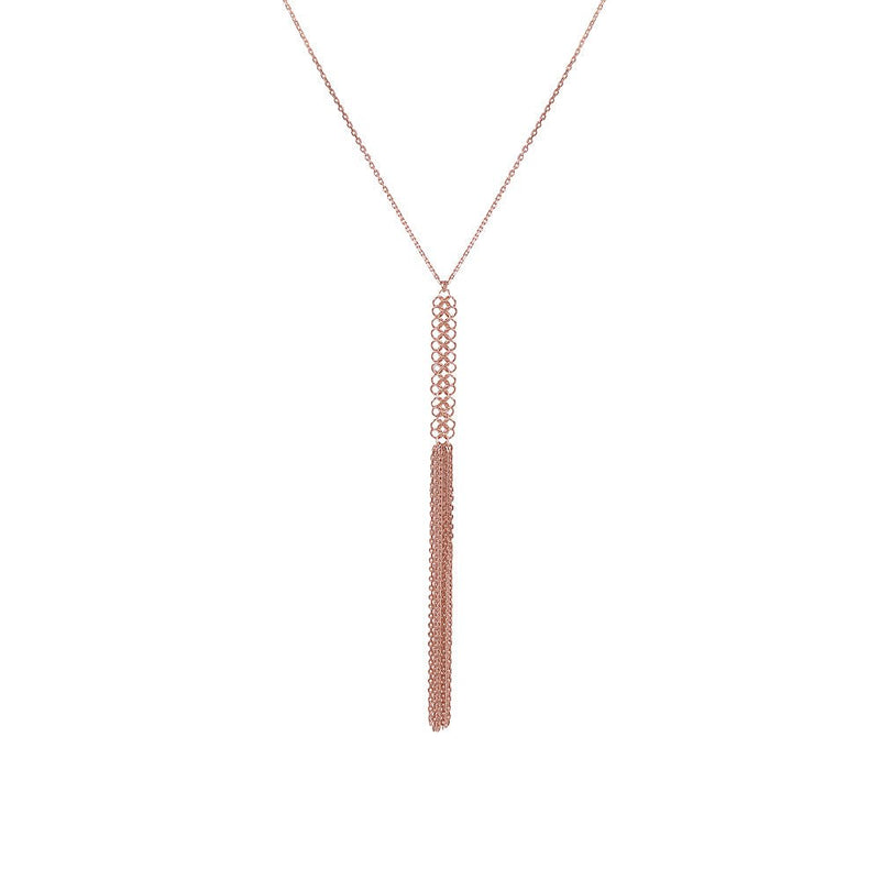 Infinite circles love lariat tassle necklaceNecklace