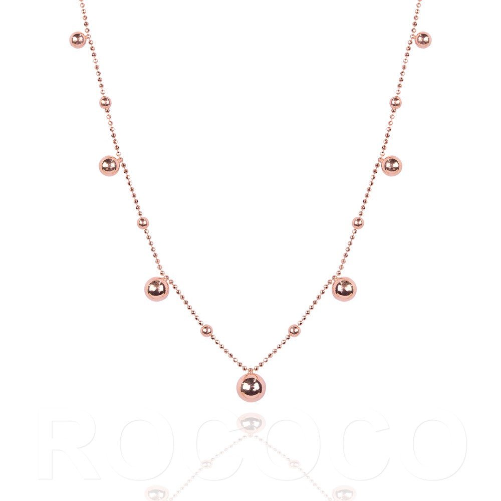 Italian short gloss beaded short necklaceNecklace