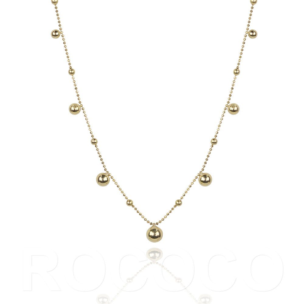 Italian short gloss beaded short necklaceNecklace
