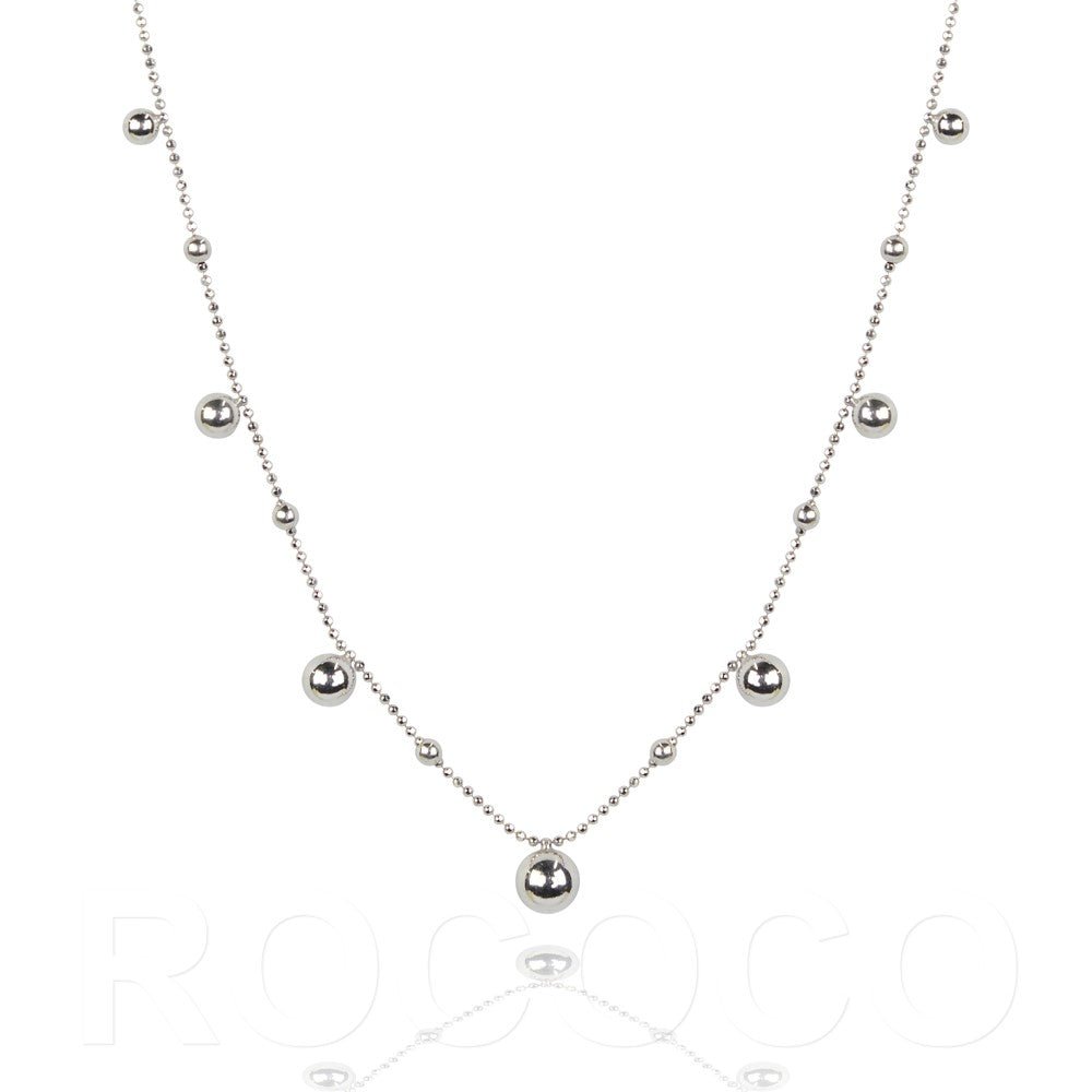 Italian short gloss beaded short necklaceNecklace