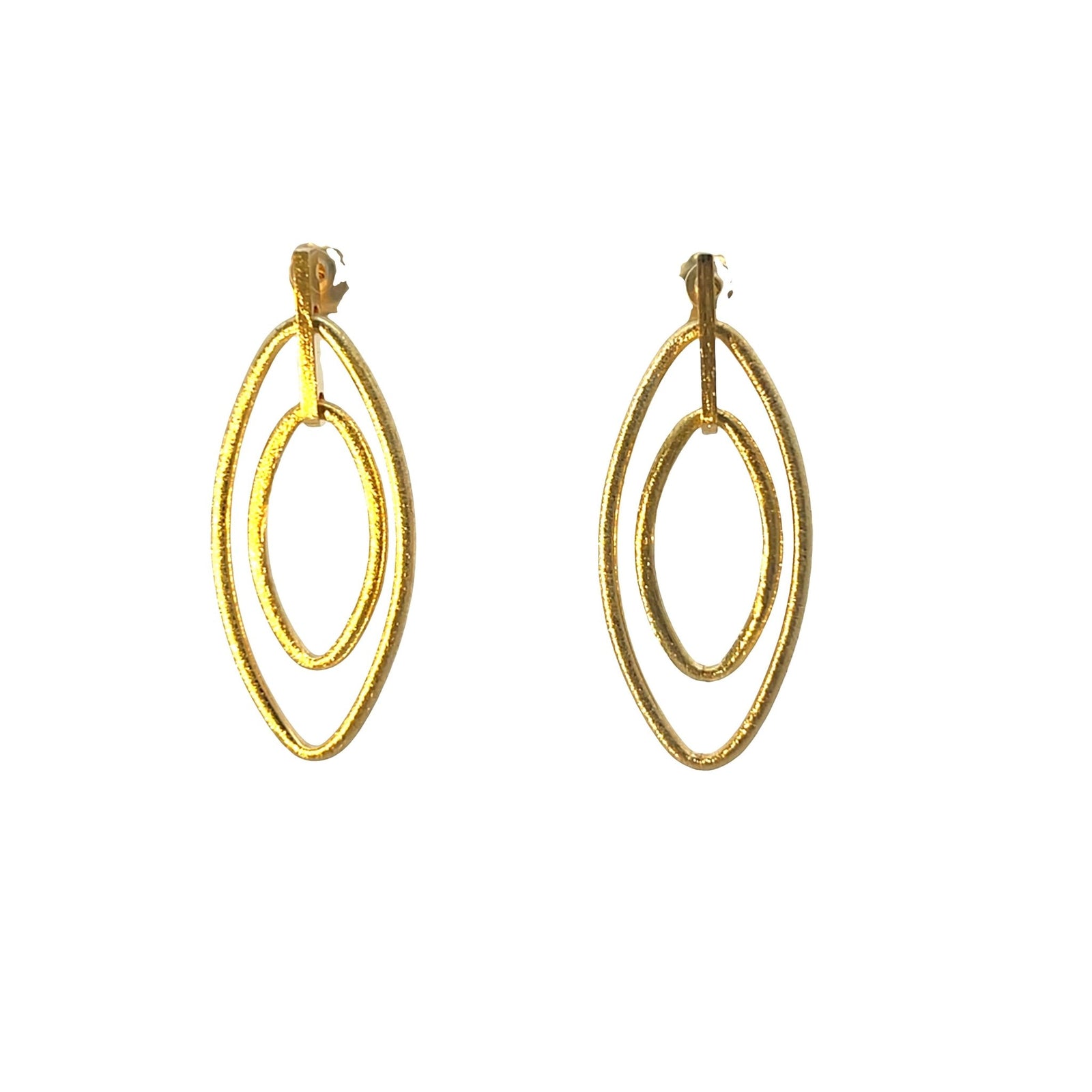 Large diamond shape sandblast earrings celestial radianceEarrings