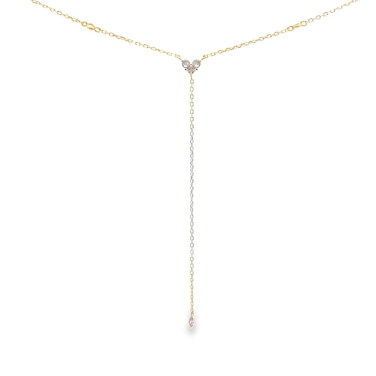 Love Yourself First Gold Heart Lariat NecklaceNecklace