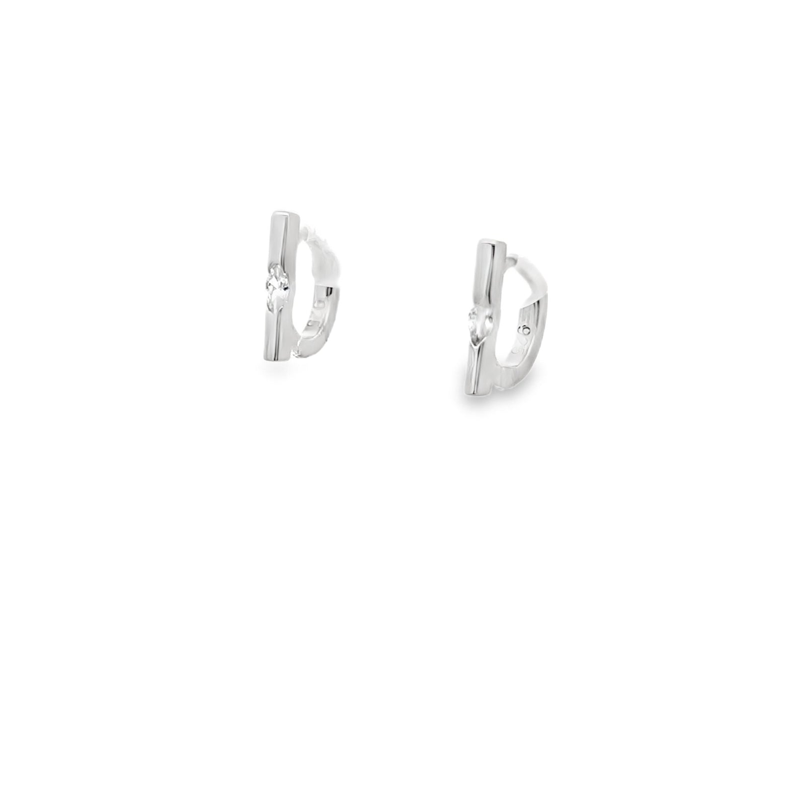 Minimalist Pear Bar HuggieEarrings