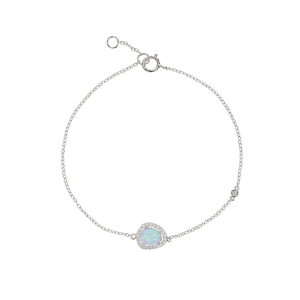 Opalite and side cz braceletBracelet