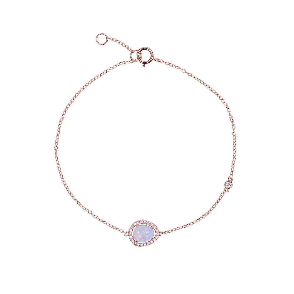 Opalite and side cz braceletBracelet