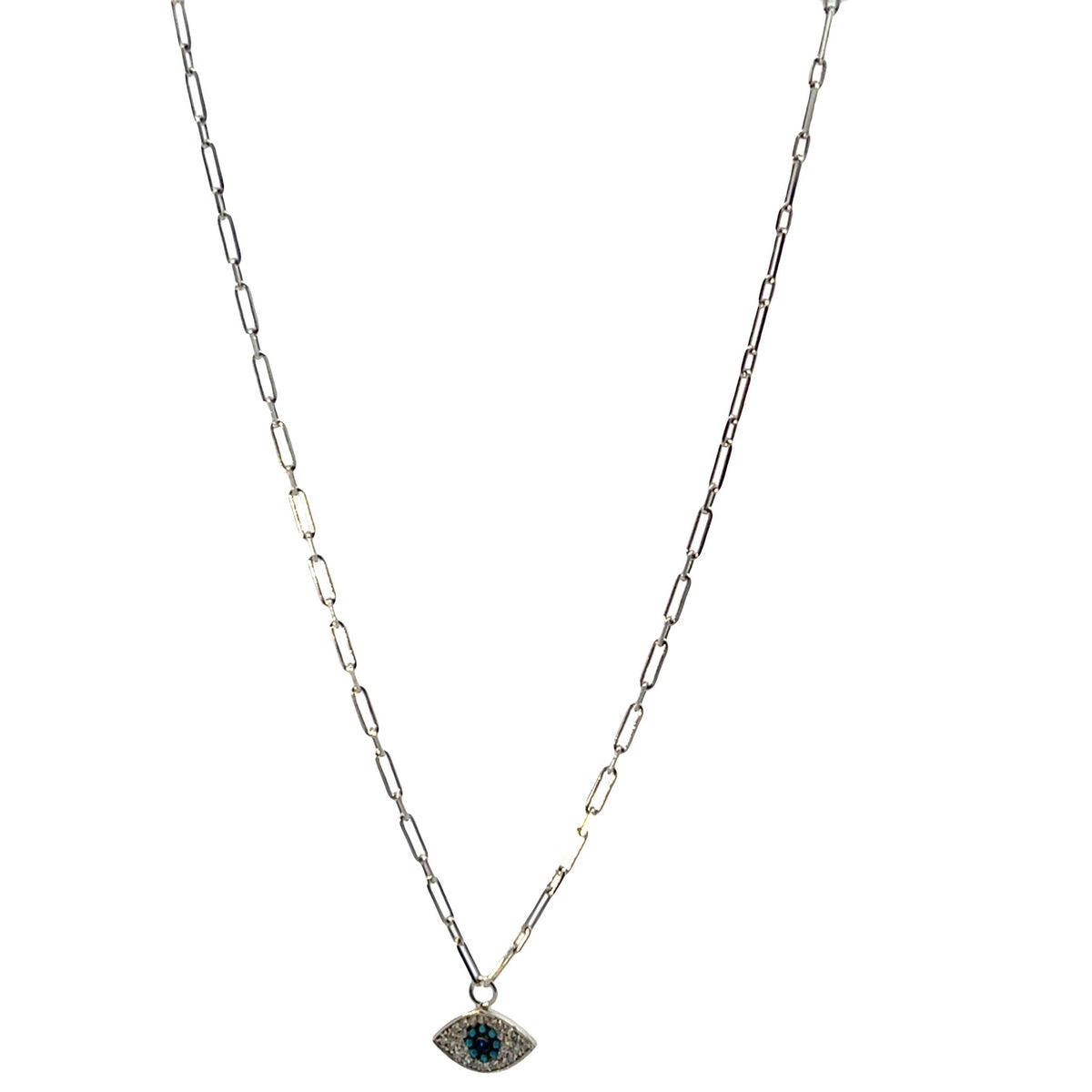 Paperclip Evil Eye NecklaceNecklace