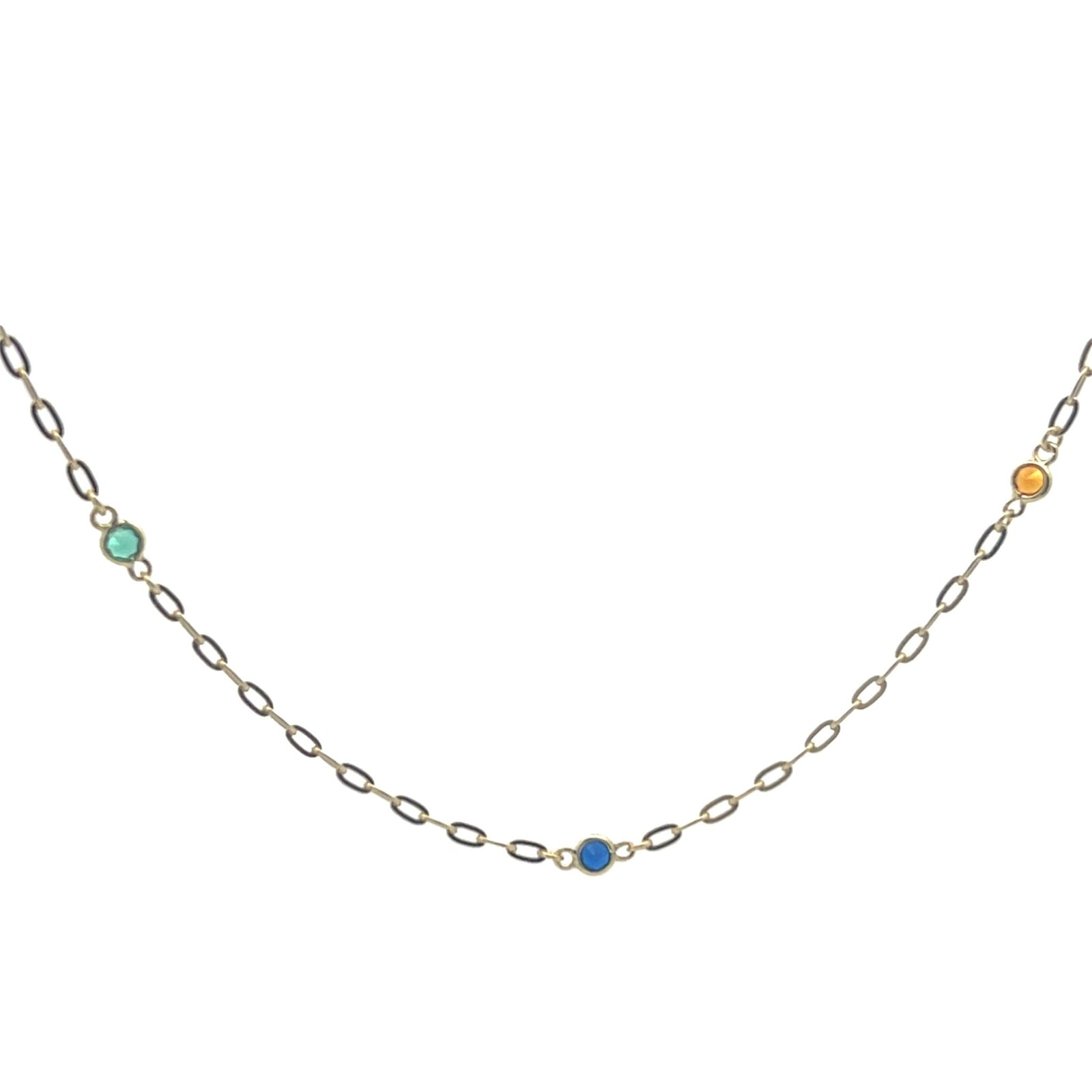 Paperclip glitter diamond by the yard necklaceNecklace