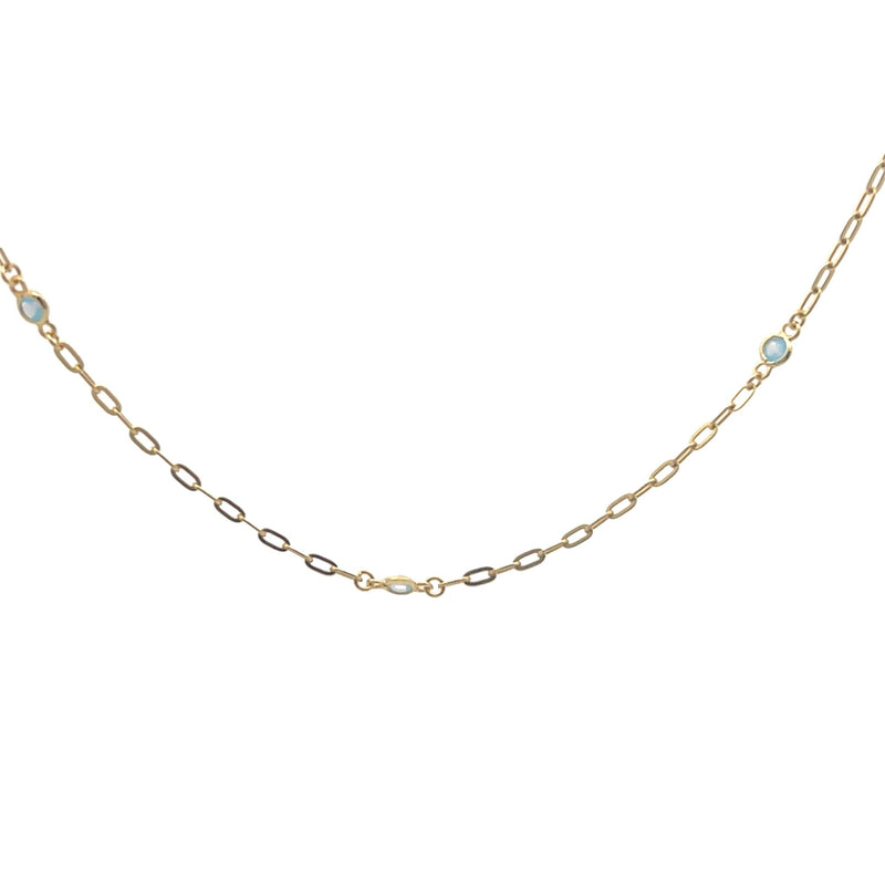 Paperclip glitter diamond by the yard necklaceNecklace