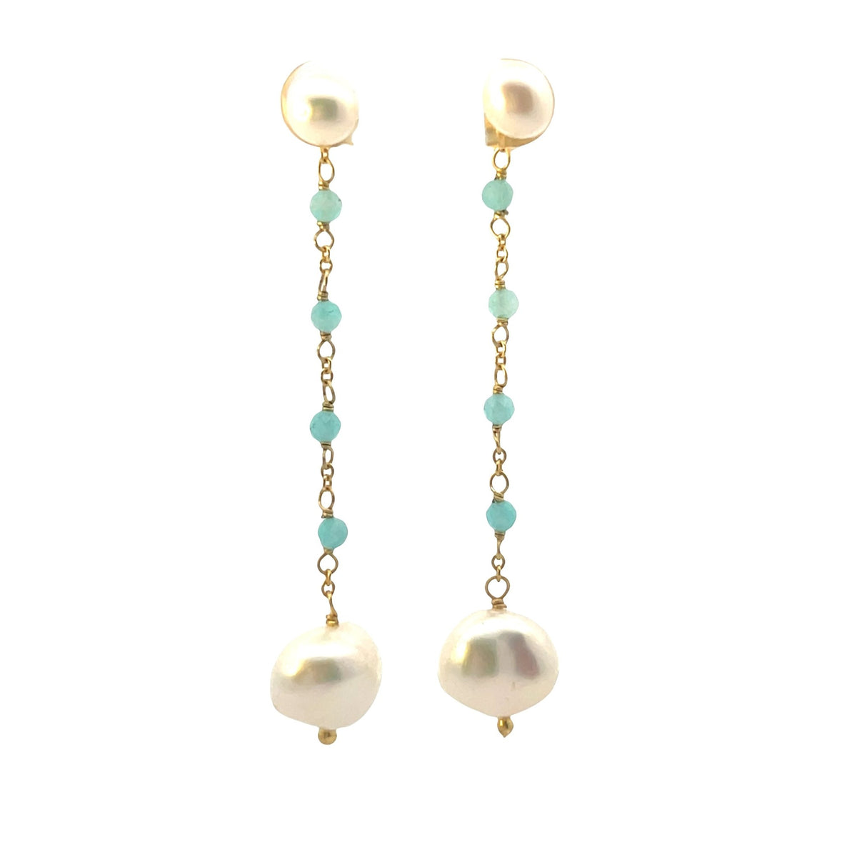 Pearls of Wisdom and semi precious Convertible Boho earringsEarrings