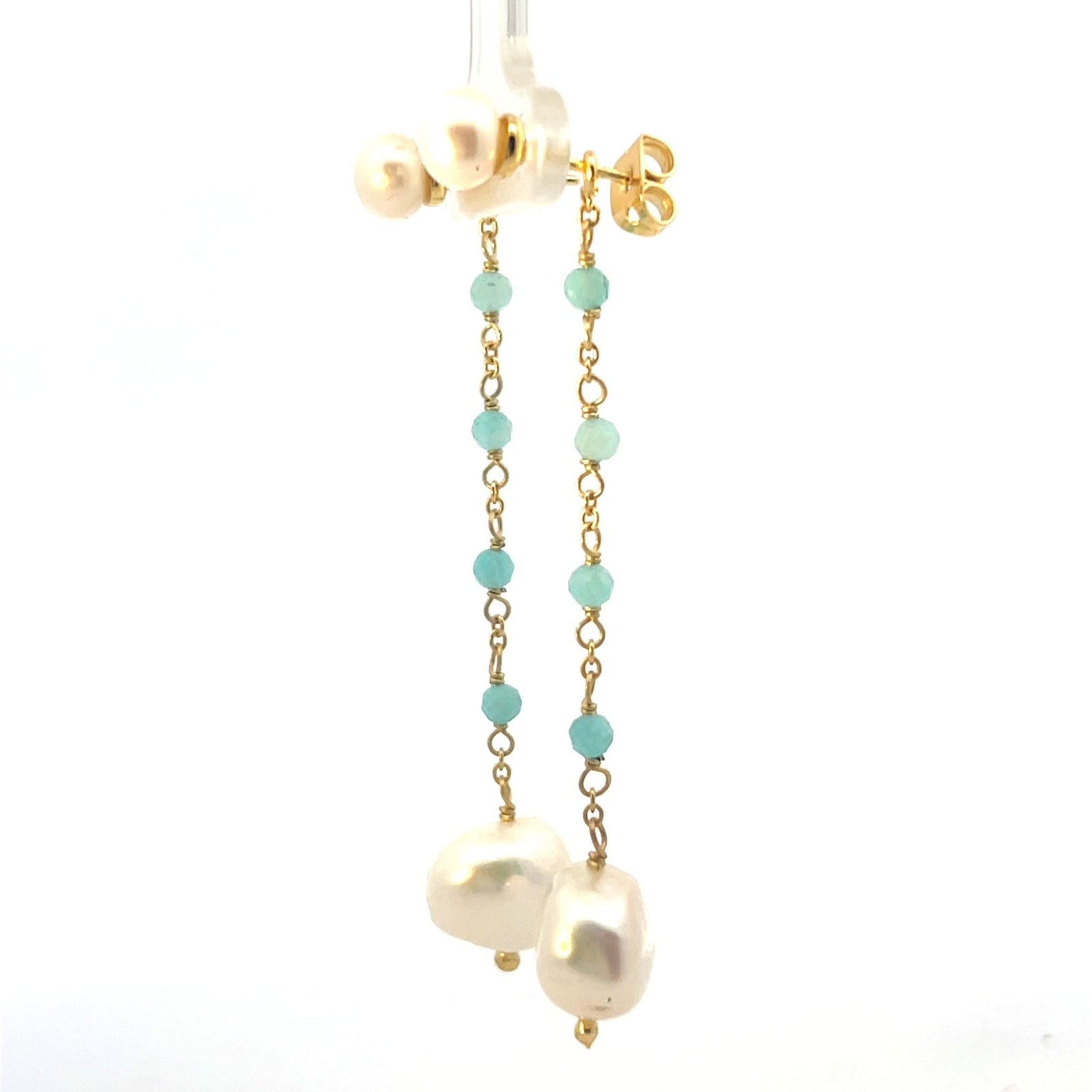 Pearls of Wisdom and semi precious Convertible Boho earringsEarrings