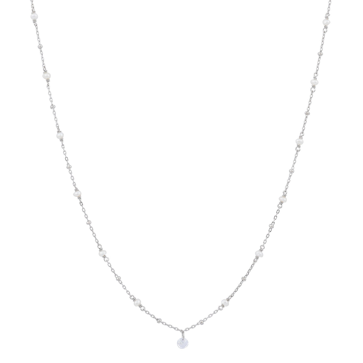 Pearls of Wisdom Necklace | Freshwater Pearl &amp; CZ | 925 Sterling Silver | Gold PlatingNecklace