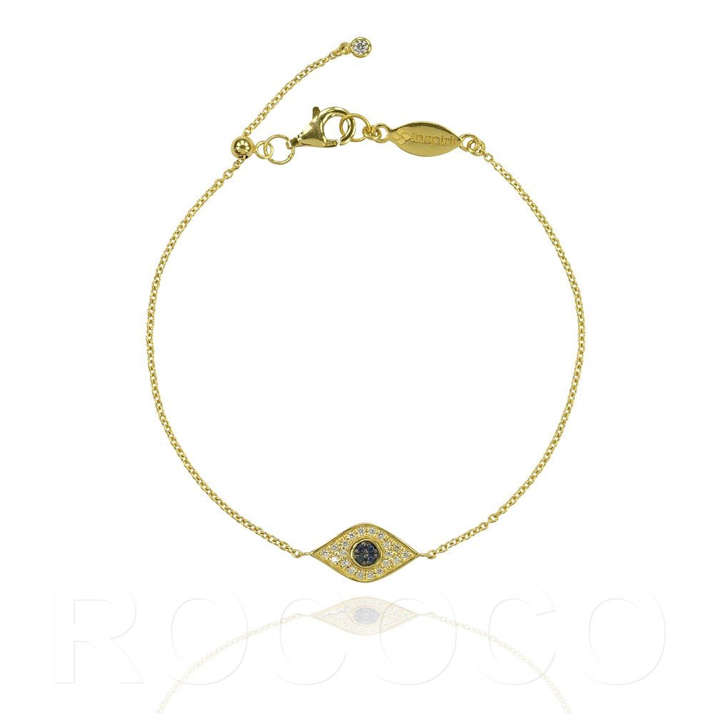 Protection eye shape classic adjustable bracelet 925 Sterling silverBracelet