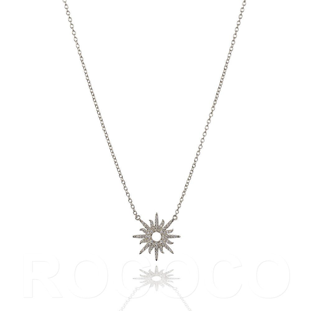 Radiance Sparkling starburst necklace sterling silver 925Necklace