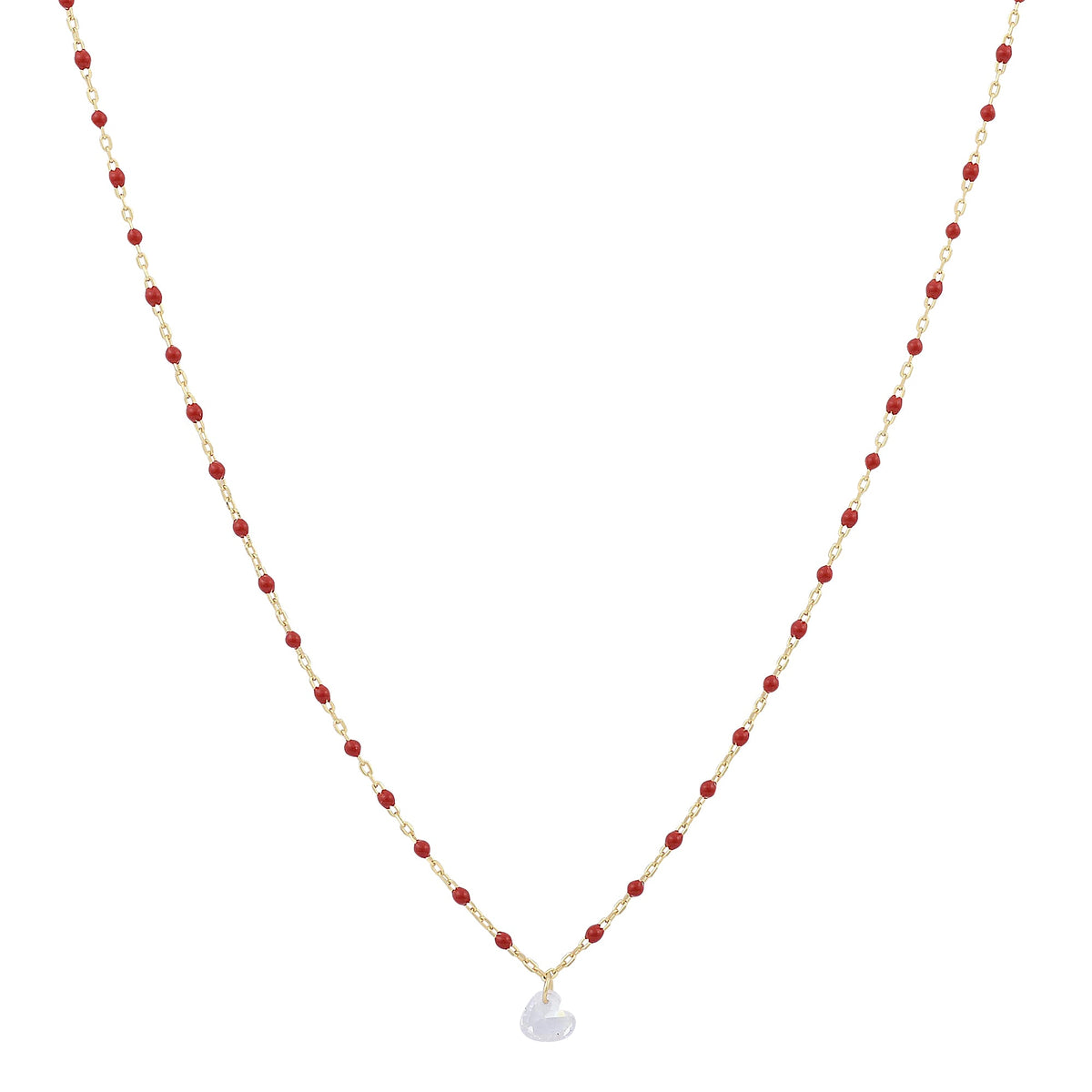 Love enamel heart necklaceNecklace