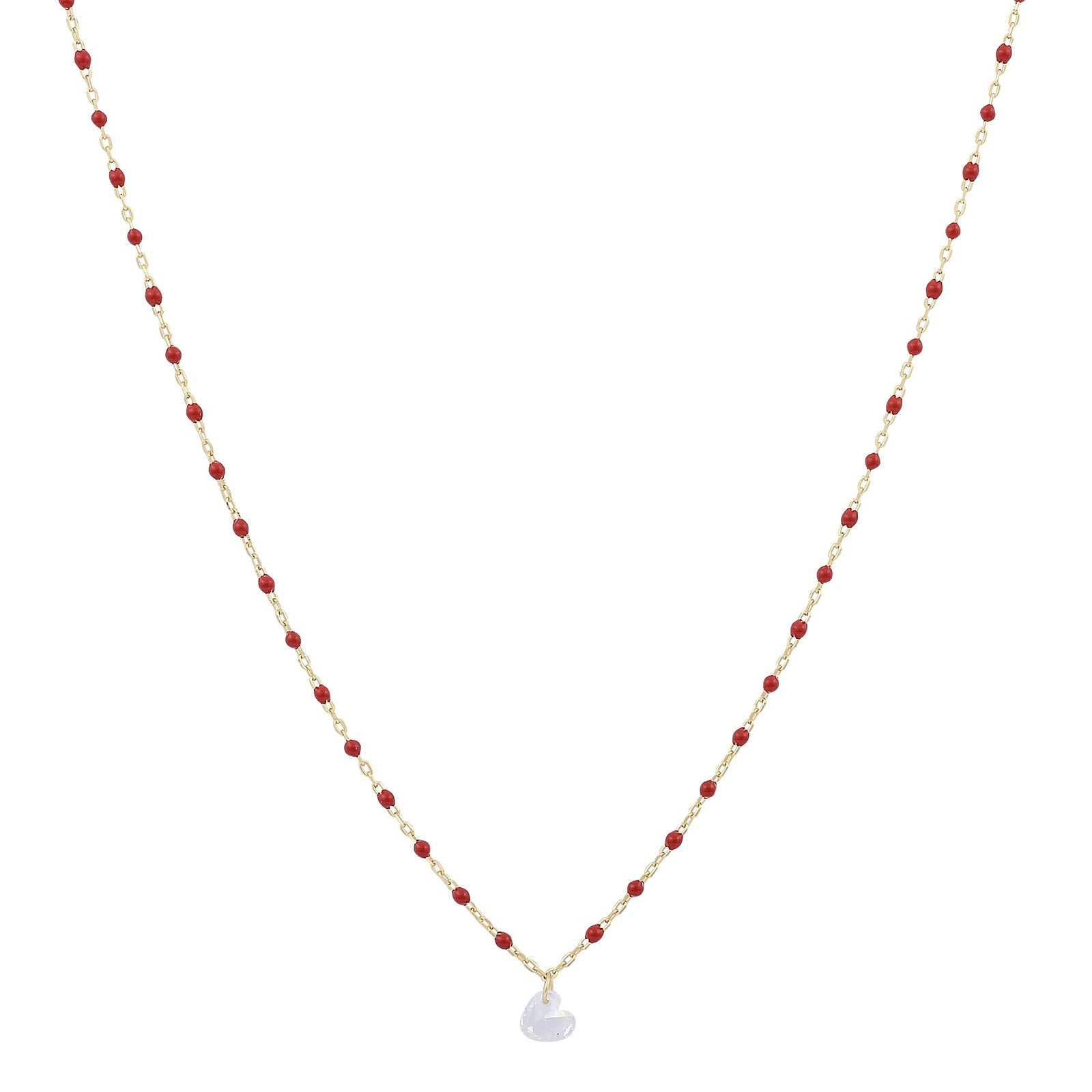 Love enamel heart necklaceNecklace