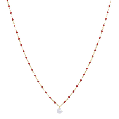 Love enamel heart necklaceNecklace