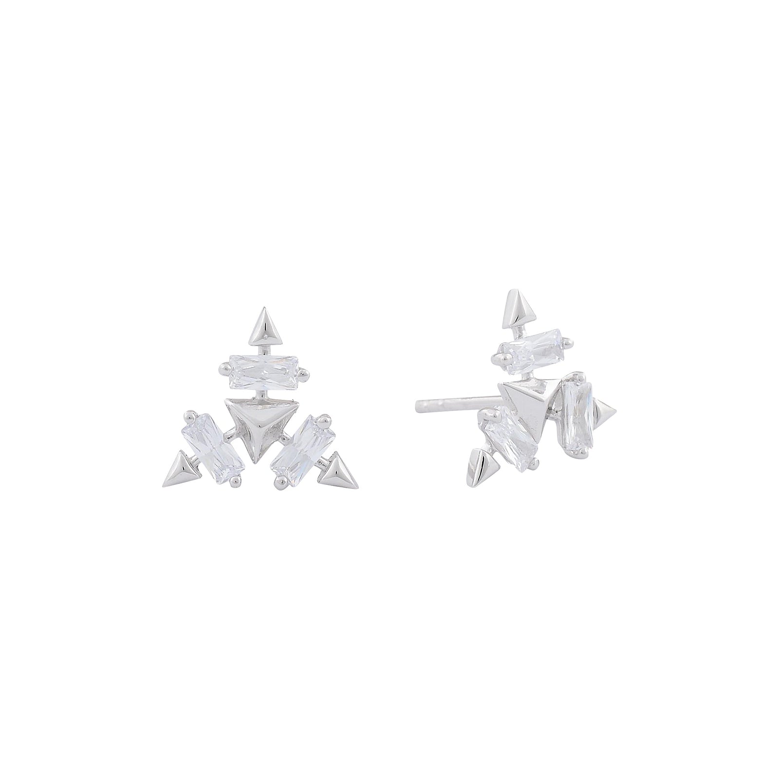 Sacred Alignment Triangle Studs-Gold vermailEarrings