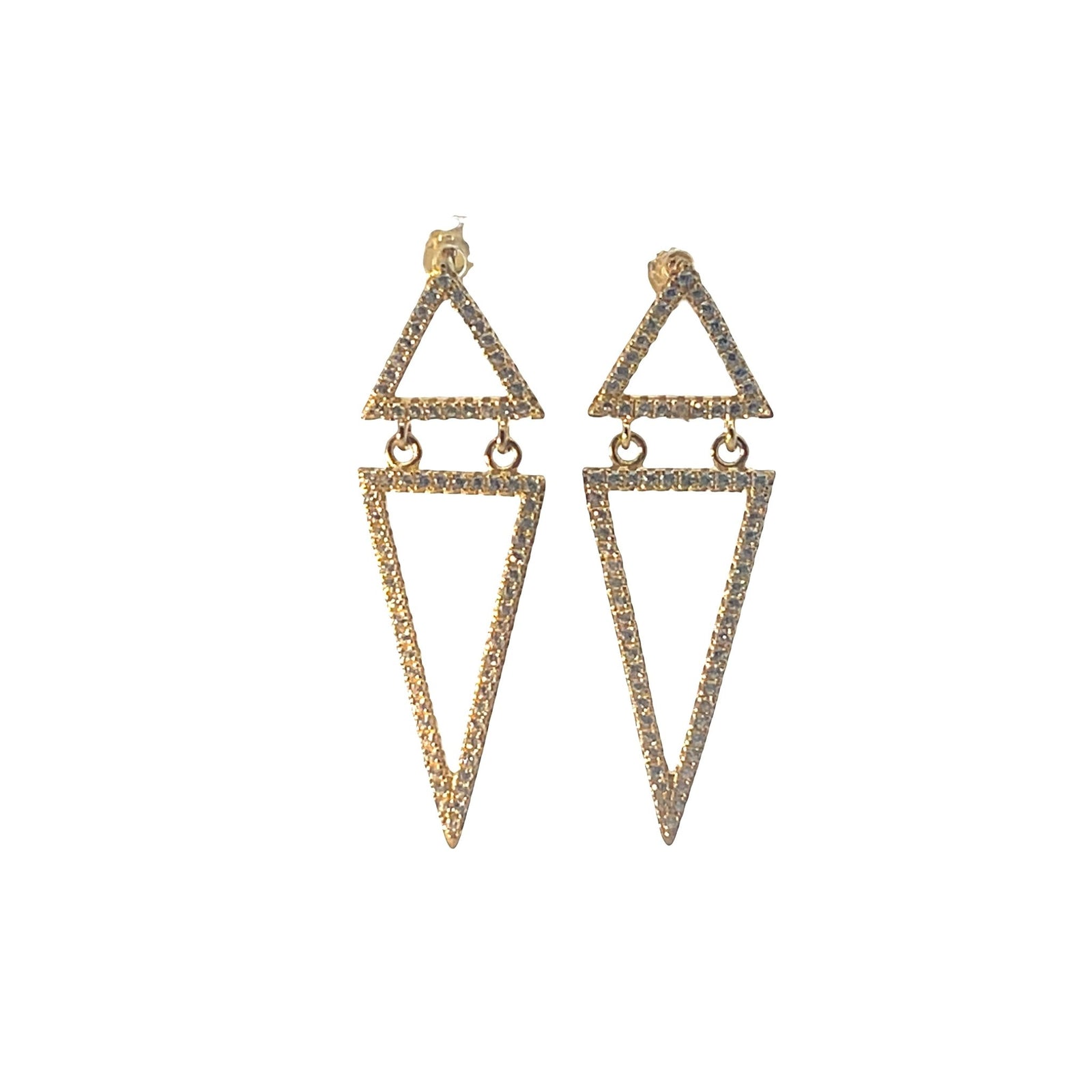 Sacred Double Triangle Drop Earrings — Soul DirectionEarrings
