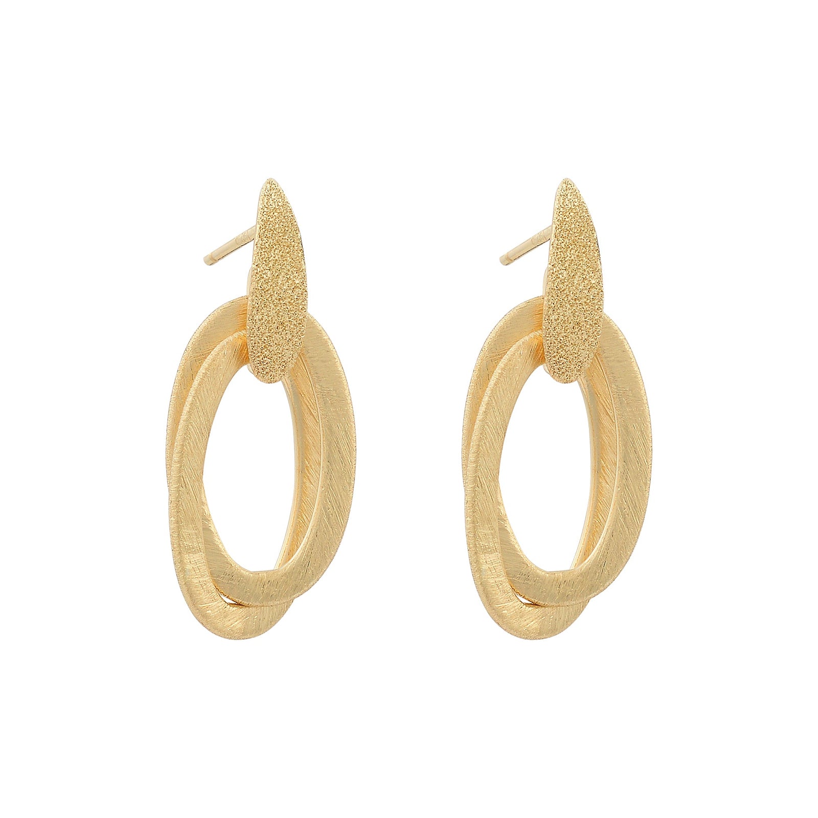Sandblast two karma circle round earringsEarrings