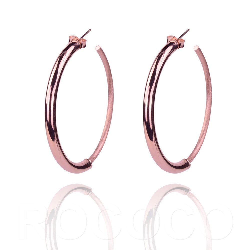 Sandblasted large italian hoop earringsEarrings